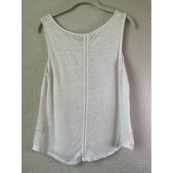Boden White‎ Linen Tank Top Sleeveless Blouse Casual Summer - Picture 4 of 4